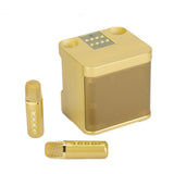 Gold Karaoke Machine with 2 Wireless Microphones Bluetooth-Compatible 5.0 for Parties V201-QHGMMOREONE049