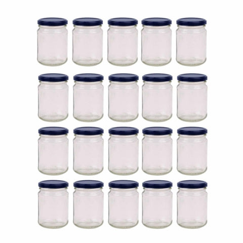 20x 150ml Flint Glass Jars + Twist Finish - Lids Round Food Storage Small Spices V238-SUPDZ-39259237548112