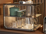 Cup Storage Rack Dustproof Stackable Plastic Clear Cup Organizer Box for Cabinet Desktop Medium V1294-YM0710-3117230285711