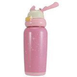 Portable Cute Stainless Steel Thermal Insulation Water Bottle with Straw for Children 500mlPink V1294-YM0901-3117200122913