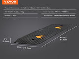 Upgraded Rubber Threshold Ramp, 2.5 cm Rise Wheelchair Ramp Doorway, Natural Curb Ramp Rated 15 tons V952-XBLYPDGB1445XG06OV0