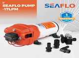 SEAFLO 12V Water Pump Pressure Diaphragm Self Priming Pump 4.5Gallons Per Min 17LPM 40PSI Water V985-SEAFLOPUMP17LPM