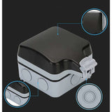 Ip66 Waterproof Socket With Usb Connections Outdoor Electrical Outlet With Cover Wall Socket Box For V1188-MS-227-0223