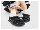 Casual Sneakers Embroidered Sneakers Four-Leaf Clover Shoes Comfortable - Black - Size 11 V1102-M-SHOE-88429-BLAC-11AU11EU44