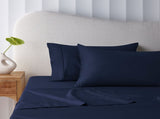 Accessorize 400TC Navy Bamboo Cotton Mega Sheet Set 50cm Wall Super King V442-HIN-SHEETS-BAMBOOCOTTON50CM-NAVY-SK