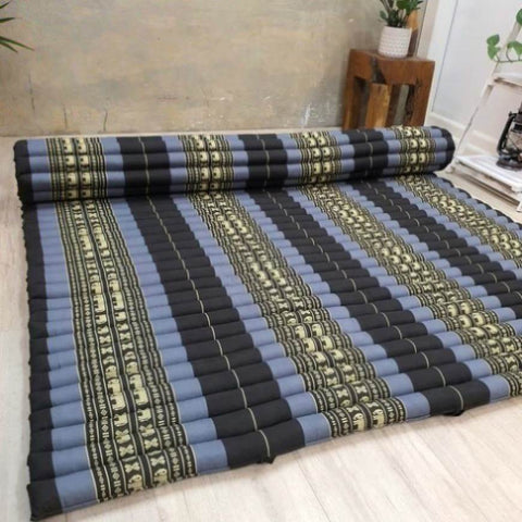 BlueEle Queen Size Thai Kapok Roll Up Mattress Foldout Mat - 200x152 cm - Natural Comfort and V574-TTPMATRUPQUNBLUEELE