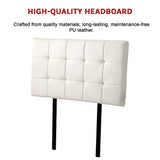 PU Leather Single Bed Deluxe Headboard Bedhead - White V63-768205