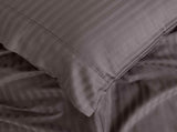 Royal Comfort 1200 Thread count Damask Stripe Cotton Blend sheet sets King Pewter ABM-233343