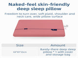 Rose Red Deep Sleep Slow Rebound Memory Foam Pillow with Washable Cover and Storage Bag - Broad V888-ELOSUNG55089-8