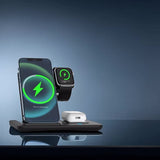 Multi-device 3-in-1 Foldable Wireless Charging Station iWatch Series 9 8 7 6 SE 5 4 3 2, Ultra V1105-YACDQ-002
