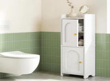 Artiss Bathroom Storage Cabinet 2-Tier Slim Toilet Organizer Adjustable White FURNI-N-BATH-AZ02-WH