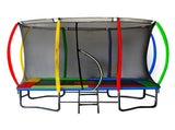Kahuna 6 ft x 9 ft Rectangular Outdoor Trampoline - Rainbow TRA-FJP-RCT-69V-RB