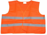 10x Hi Vis Safety VEST Reflective Tape Workwear Orange ONE SIZE Night & Day BULK V563-HIVISVEST-ORANGE-10PK