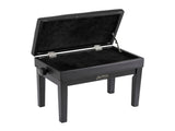 Alpha Adjustable Piano Bench Wooden Keyboard Seat Padded Music Chair Black PSTOL-STR-55KNOB-BK