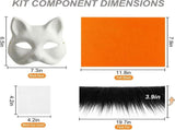 37 Pcs Therian Mask Kit, White Cat Masks DIY to Paint Furry Animal Mask for Halloween Masquerade V1237-ZY00B0DT9LYFN3