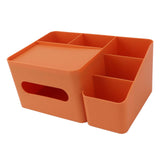 Tissue Box Organizer with Lid Plastic Exquisite Smooth Surface Tissue Desk Organizer for Home Office V1294-YM0706-3117230170012
