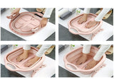 Foot Soaking Bath Basin Foldable Portable Roller Design SPA Massage Bucket for Relieving Feet Pain V1294-YM0523-3112220008611