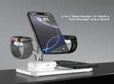 OC22 5-in-1 Wireless Charging Stand Multi Device Fast Charging Dockwhite V1300-OC22-WHITE