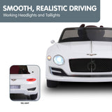 Kahuna Bentley Exp 12 Speed 6E Licensed Kids Ride On Electric Car - White CAR-BEN-WH