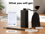 Devanti Manual Coffee Grinder with 24 Adjustable Settings Hand Coffee Bean Burr Mill for Espresso CF-G-M-12