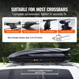 VEVOR Rooftop Cargo Carrier 340 L Luggage Storage Box ABS for SUVs Cars V952-CDXLXHS11LFYIFFORV0