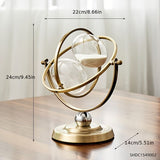 White Black Rotating Hourglass Clock Home Decor Time-Keeping Device High-Quality Materials V1347-115-BLA-36070