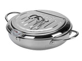 304 Stainless Steel Deep Fryer Pot Temperature Control Multifunctional Oil Saving Thickened with Lid V1294-YM0901-3118250006312