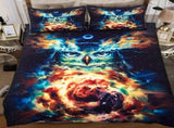 3pcs/set Special Owl Pattern Moon Milky Way Duvet Cover Pillow Cases Bedding Set V1294-YM0901-JY28752-01