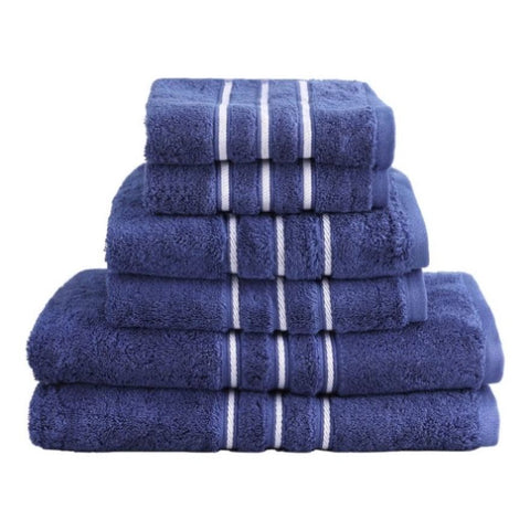 6 Pack Bath Towels Set Cotton Towel Navy TOWEL-6-ALL-BL