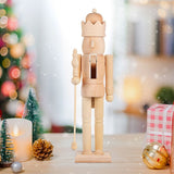 DIY Nutcracker Statue Classic Design Wood 1 Piece Christmas Home Decoration V1192-AZ-W-27719