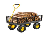 500 Lbs Steel Garden Cart, Heavy Duty Garden Wagon Cart Pullable on Wheels, Metal Yard Utility Wagon V952-ZXHYTCHH500LVP7EBV0