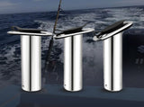 2 Pcs Stainless Steel Flush Mount Rod Holder 30&deg, Marine Fishing Rod Holder with PVC Liner & Drain V1188-MS-811-013