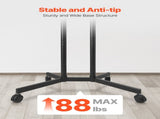 Rolling TV Stand, Mobile TV Cart for 32-65 Inch Screens, Height Adjustable, Portable Monitor Stand V952-TYSDLDDSJZJZGTD2Z001V0