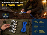 Rope Tightener & Guyline Tensioner - Heavy Duty Retractable Paracord with Alloy Carabiner V1370-AZ4-18847