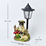 Resin Hummingbird Solar Lamp Outdoor Garden Sculpture Couple Hummingbird - Multi-color - Size 16 V1347-118-12811-MLT-16