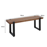 Levede 2x Dining Bench Chairs Wooden 115cm CH1046-2