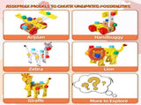 wooden animal building toy, kids tool set, educational toy Australia, preschool construction toy, V1102-819-30967-MLT-JHTOY-354