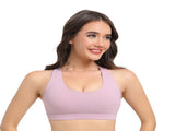 2-Pack Pink High-Support Shockproof Sports Bra - Women's Backless Yoga Running Vest with V888-ELOSUNG39879