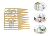 Gardeners Labels Garden Wood Khaki 12Pcs 10X1In V1369-AZ3-W-18398