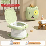 Car Folding Potty, cute cartoon design, folds in seconds for easy carrying, widened seat ring for V1232-LYZDMT001