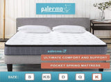 King Euro Top Pocket Spring Mattress Motion Isolation Comfort with CertiPUR-US Certified Foam V63-930301
