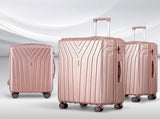Wanderlite 3 Set Luggage 20-24-28 Inch Suitcase with TSA Lock Carry On Hard Shell Travel Luggage LUG-ABS-STR-3SET-PK