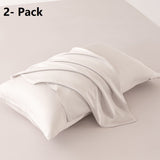2-pack Grey Bamboo Pulp Fibre Pillowcase - 48x74cm Single - Cooling Silky Touch, Moisture Wicking, V888-ELOSUNG56171-12