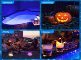 Rechargeable Submersible Pool Lights with Remote, IP68 Waterproof 16 Color Changing LED Lights with V1192-AZ-W-17158