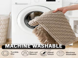Waffle Bath Mat Super Absorbent Boho Non Slip Rugs for Bathroom Floor Machine Washable Dry Fast with V1259-DP01-A-4447