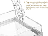 Women Acrylic Clear Clutch Purses Square Evening Handbag Box Purse for Wedding Prom Party, V1258-DP02-C-3239