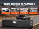Heavy Duty Aluminum Truck Bed Tool Box, Diamond Plate Tool Box with Side Handle and Lock Keys, V952-LCZXG39X13X10BIVQV0