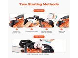 25 cc Gas Chainsaw, 305 mm Gas Powered Chainsaw, 0.75 kW Power Chain Saw with Non-Slip Handle, V952-RQLJ12INCHECGYJ4G001V0