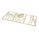 Single Line Art Wall Decor Iron Minimalist Female Line Drawing Home Hanging Wall Decor for Bedroom V1294-YM0706-3115230049714