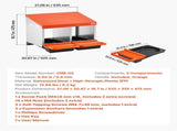 Chicken Nesting Boxes, 2 Compartments, Easy Egg Collection, Wall Mount, Easy to Assemble, Galvanized V952-JSCDXJS2GJ15PZUI4001V0